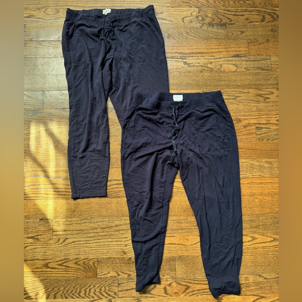 Lou & Grey Signature Soft Jogger Pant Set of Two, Navy, Large